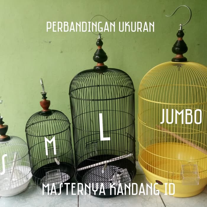 Promo Kandang Burung Nuri Beo Jalak Dll Sangkar Besi Jumbo Hitam