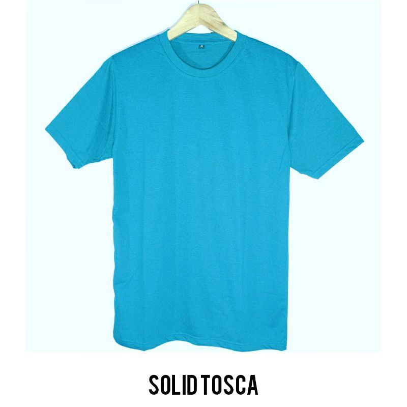 Kaos Polos 30s Warna Solid Tosca