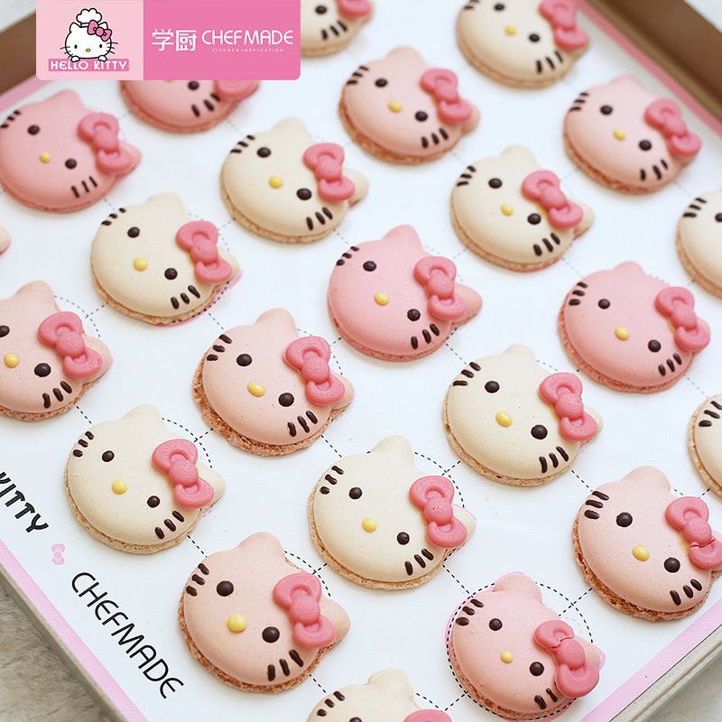 chefmade kitty macaron mold silicone baking mat KT7053 / ALAS PANGGANG KUE