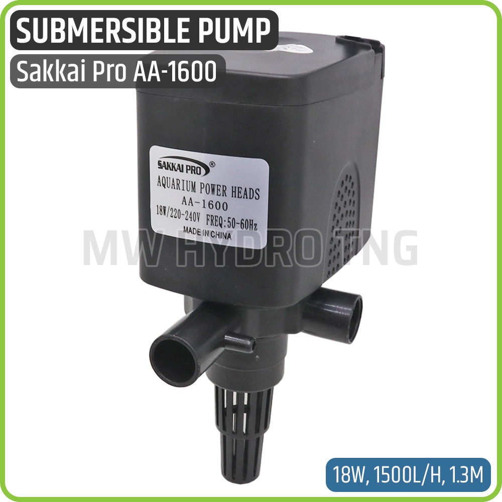 SAKKAI PRO AA-1600, Pompa Air Celup, Submersible Water Pump, 3 in 1