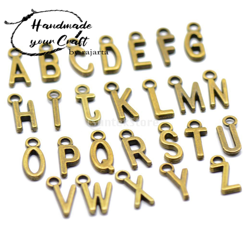 7.7 BIG SALE 1Pcs Charm Letters Metal Alphabet Bronze