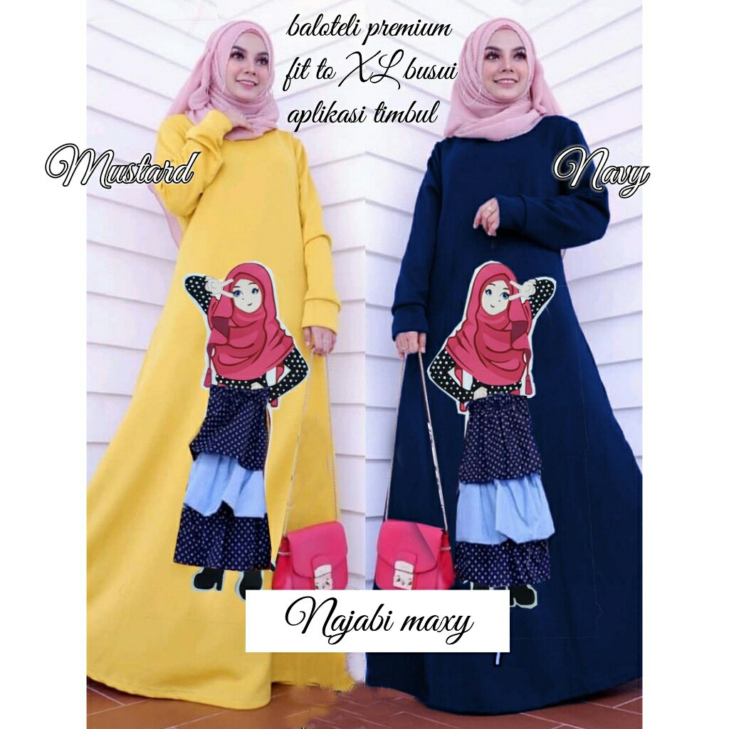 [HNFK] Tunik Wanita Muslim / Gamis Wanita Terbaru / Dress Hijab / Pakaian Wanita