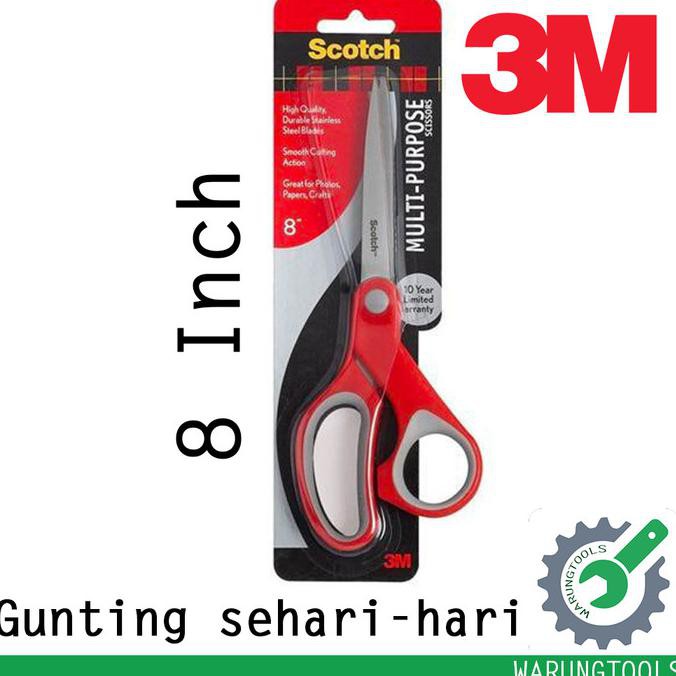 

✨BISA COD✨ 3M 1428 Scotch Gunting Besar Pemotong kertas Scissor 8 Inch