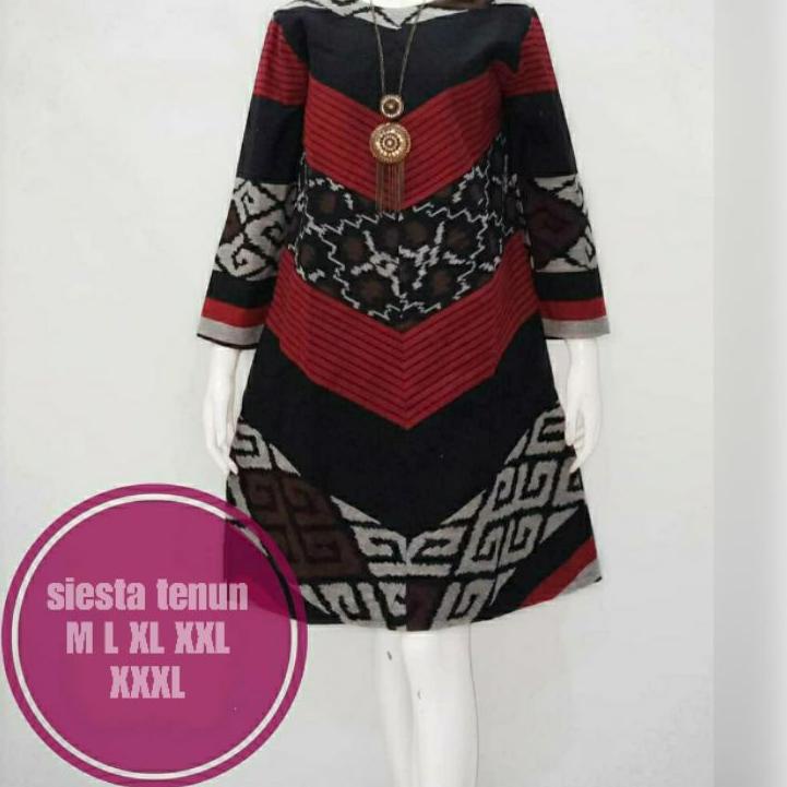 Paling Disukai.. siesta tenun #2 tunik tenun seragam kantor