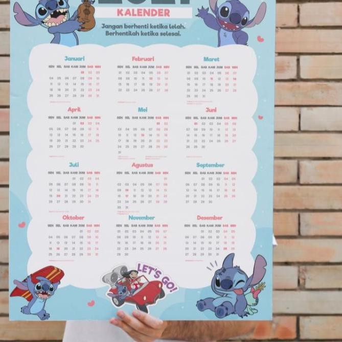 

BESTSELLER!!! Kalender dinding Doraemon stitch 2021 calendar stich MURAH