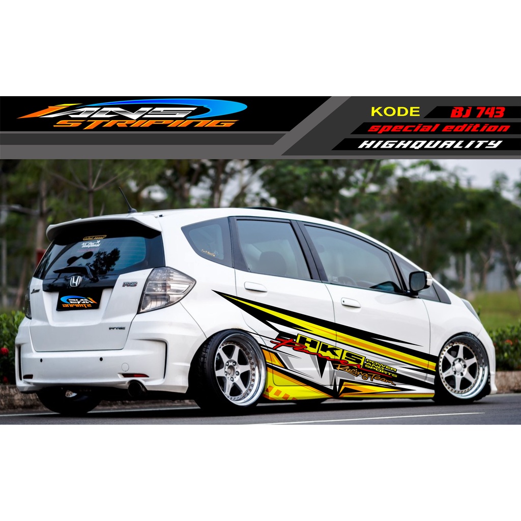 DECAL STICKER MOBIL HONDA BRIO AGYA JAZZ AVANZA YARIS / DECAL STICKER MOBIL JAZZ / STIKER MOBIL