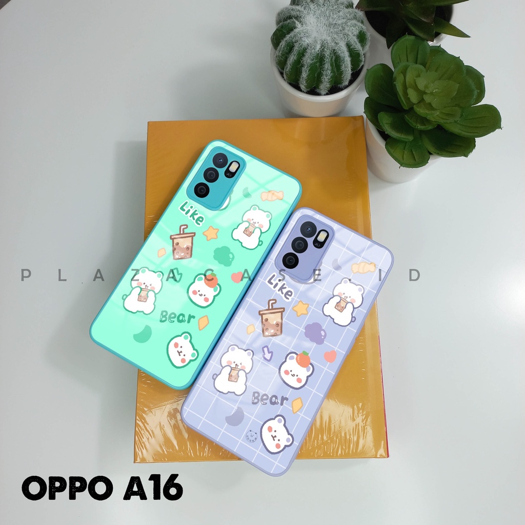 Softcase Glass Kaca For Oppo A16 - K106 - Case Lucu - Case Oppo A16 - Casing Hp Oppo A16 - Casing Hp Oppo A16 - Kesing Oppo A16 - Softcase A16 - Casing A16 - Sarung Hp A16 - Case A16 - Casing A16 - Softcase Kaca Oppo A16 - Plazacase