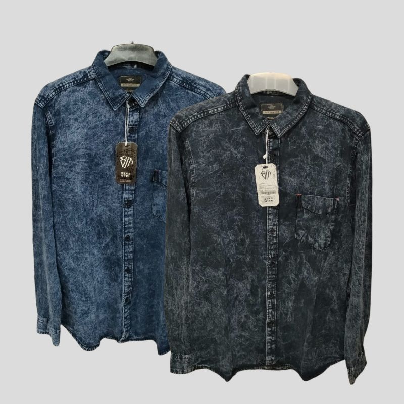 KEMEJA JEANS PRIA BEN'S&MOER DISTRO #pakaianpria #kemejajeans #kemejahitam KEMEJA PRIA PARKA OUTDOR 