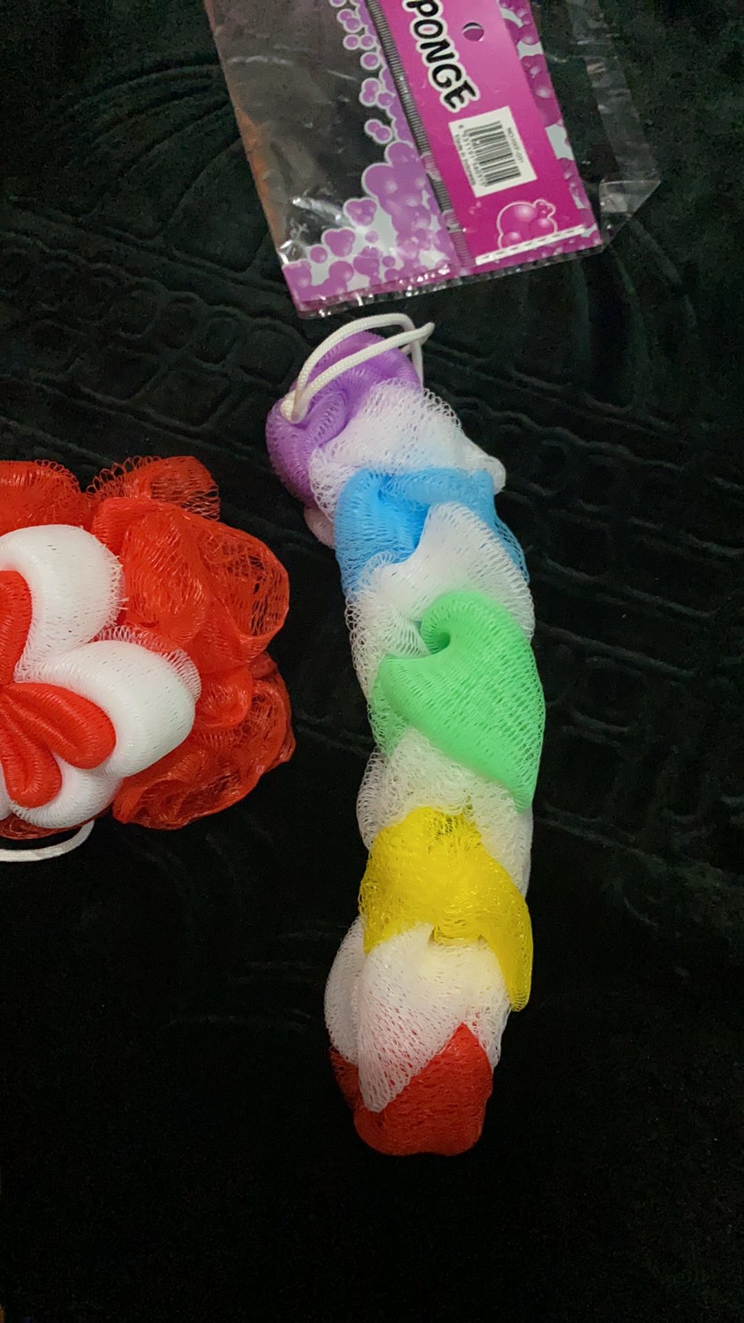 (hoko) Spon Mandi Spiral Panjang / Spons Mandi Bahan Nilon Panjang / Sponge Mandi Kepang