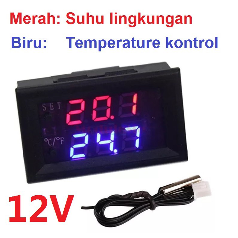 Thermostat Digital Temperature W1209 Termostat Controller Relay W1209wk LED Digital Sensor Suhu 12V