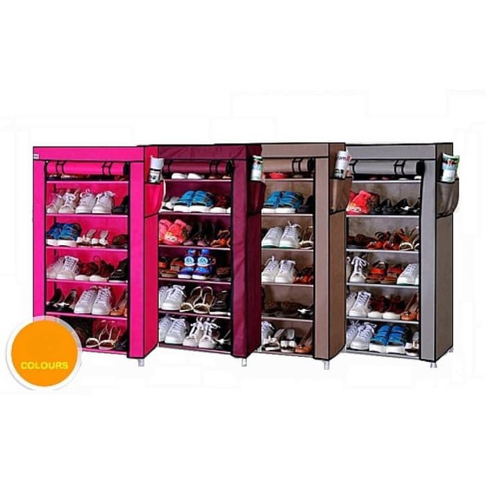 TBI RAK SEPATU 4 SUSUN ANTI KARAT + COVER, AMAZING SHOE RACK PORTABLE