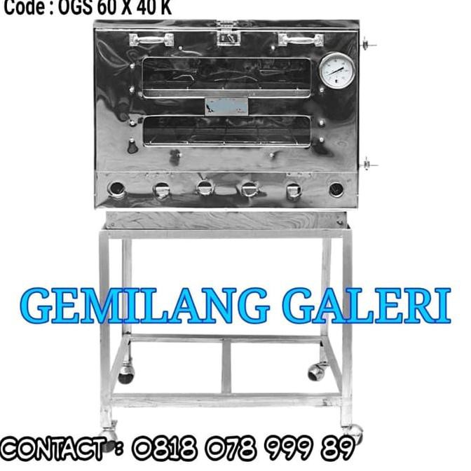 Oven Gas Stainless Steel 60 x 40 K + Thermo