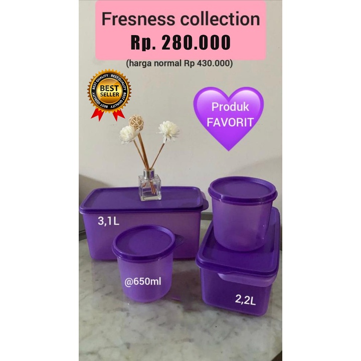 TUPPERWARE FRESNESS COLLECTION PROMO SET TOPLES SERBAGUNA PROMO