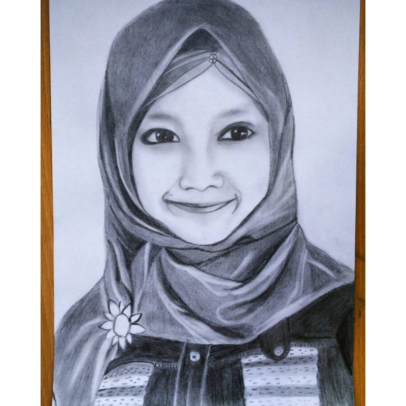 Sketsa Wajah Pensil Ukuran A4 (Satu Wajah / Kepala)