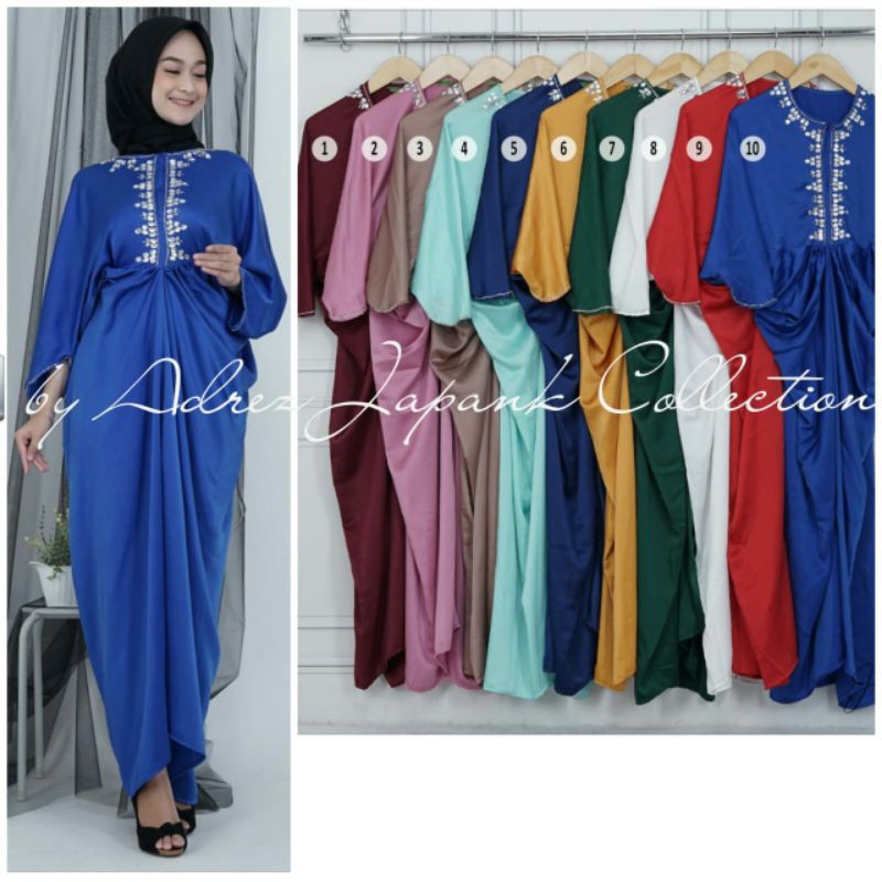 KAFTAN RAISA(warna)/KAFTAN SATIN MAXMARA/KAFTAN PAYET/BUSUI/KAFTAN WANITA