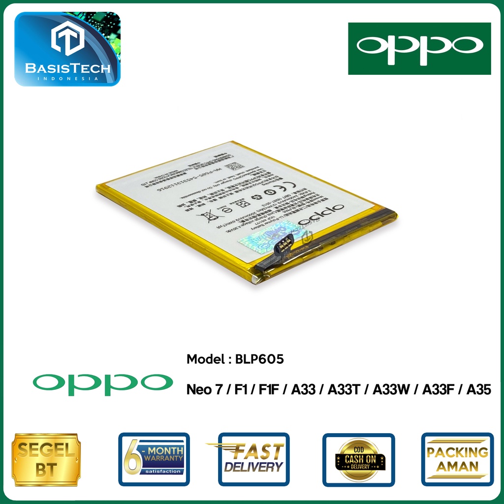 BATERAI OPPO NEO 7 F1 F1F A33 A33T A33W A33F A35 - BLP605 - ORI99