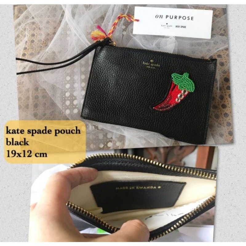 Pouch Kate Spade Authentic Original / Wristlet Small Black i