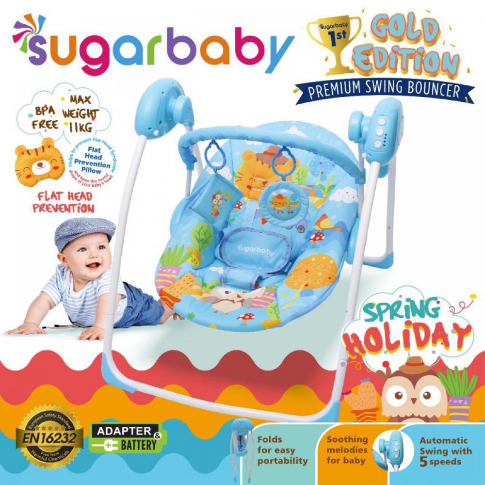 Sugar Baby Gold Edition Premium Swing Bouncer - Spring Holiday