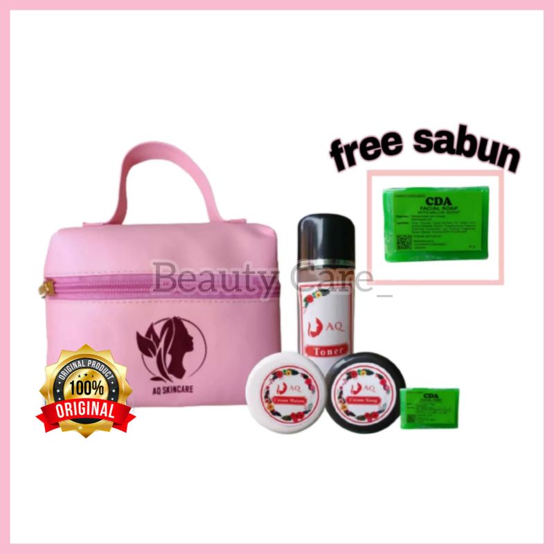 [COD] CREAM AQ GLOW SKINCARE ORIGINAL ~ 2 SABUN CDA ~ SKIN CARE PEMUTIH WAJAH GLOWING ~ CREM KRIM AQ