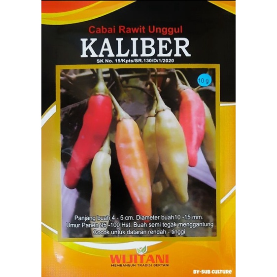 KALIBER 10 Gram Benih Cabai Rawit Merah Unggul - Bibit Cabe Rawit Merah KALIBER WIJITANI
