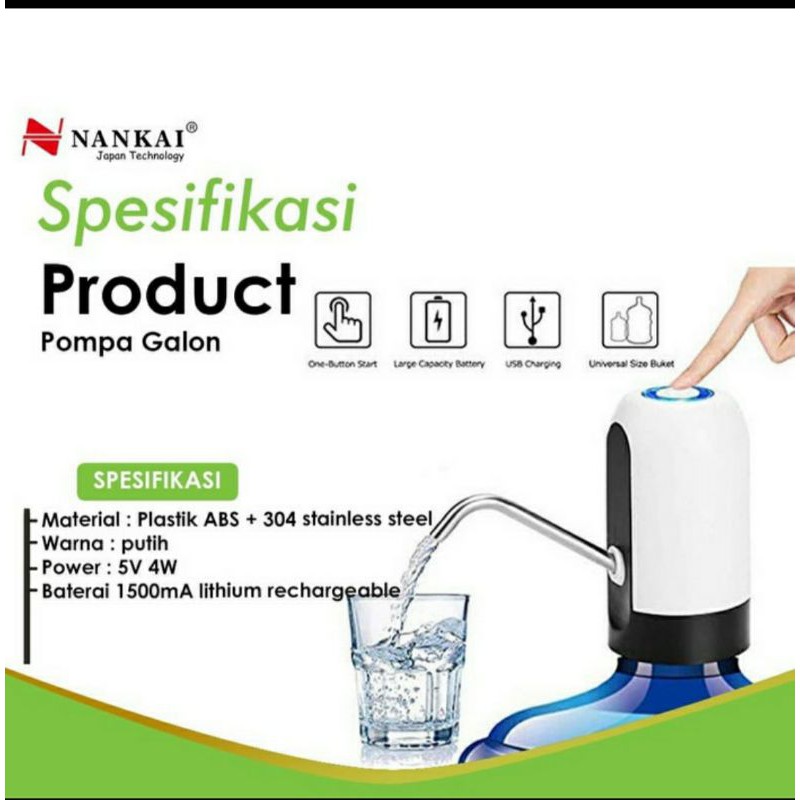 Pompa Air Galon Elektrik Nankai