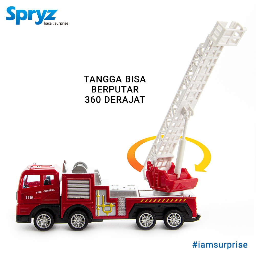 Spryz Construx 1:55 Truk Pemadam - A Mainan Miniatur