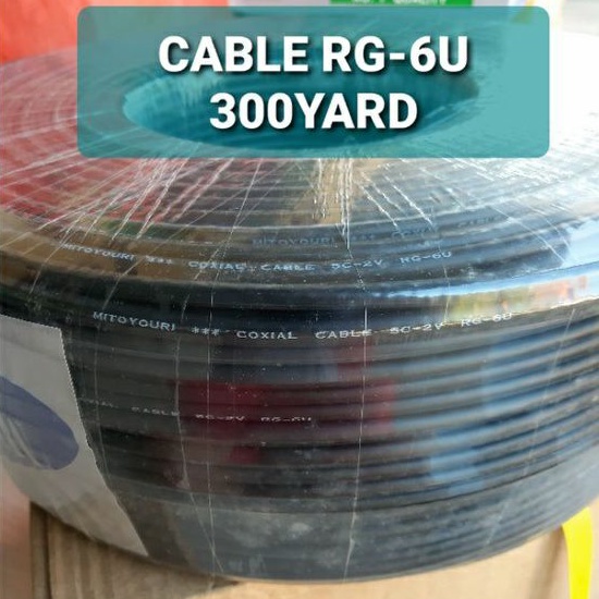 CABLE RG-6U KABEL COXIAL RG6U KABLE RG-6U ANTENA TV / PARABOLA PANJANG 300YARD