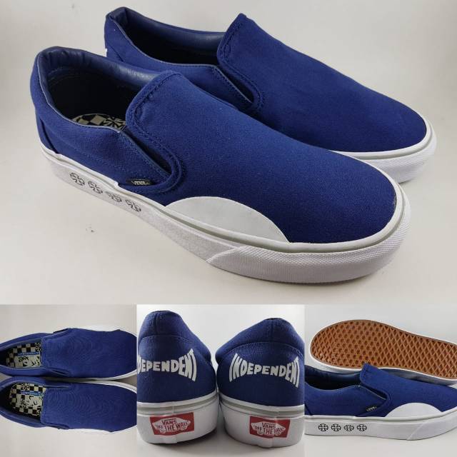 Vans X Independent Slip On Pro Navy Blue White