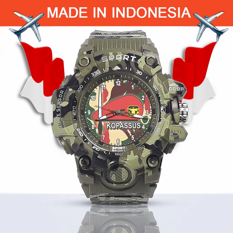 {Istimewa} Jam Tangan KOPASUS (TNI) -Hijau Army Water Resistant