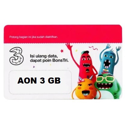 Voucher Kuota Three AON 3 GB
