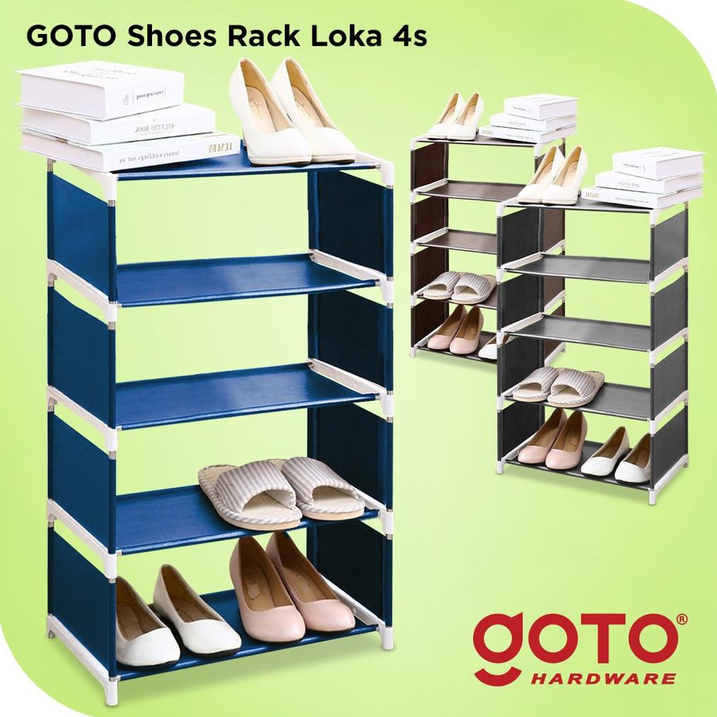 Goto Loka 4S Rak Sepatu 4 Susun Shoe Rack Portable Serbaguna ::..