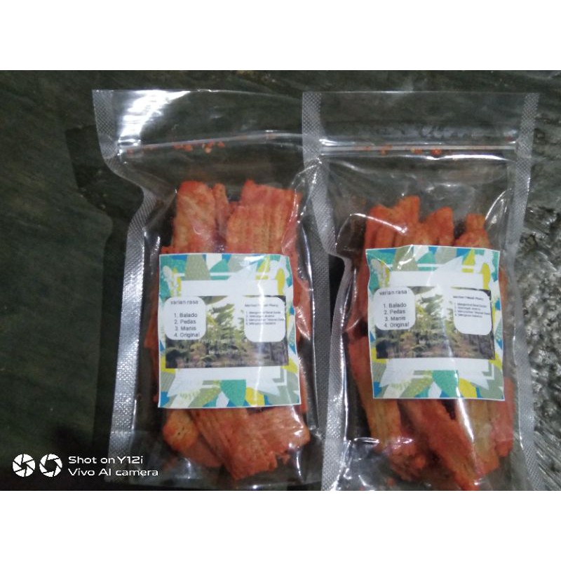 

keripik pelepah pisang (berat 100 gram)