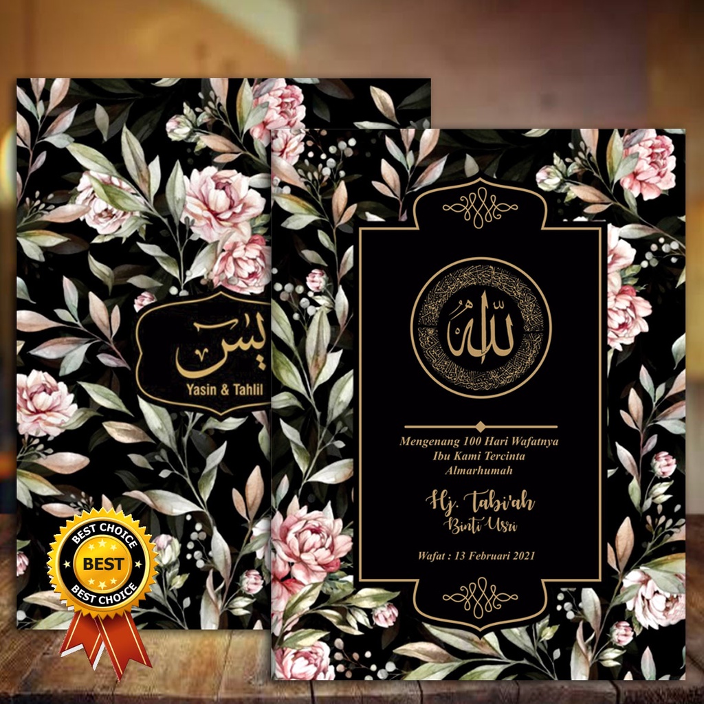 Yasin dan Talil 112 Hal free Costum foto dan nama alm