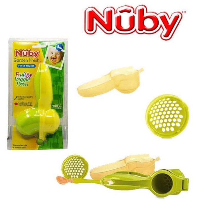 NUBY Garden Fresh Food &amp; Veggie Press - Alat Pengolah Makanan Bayi