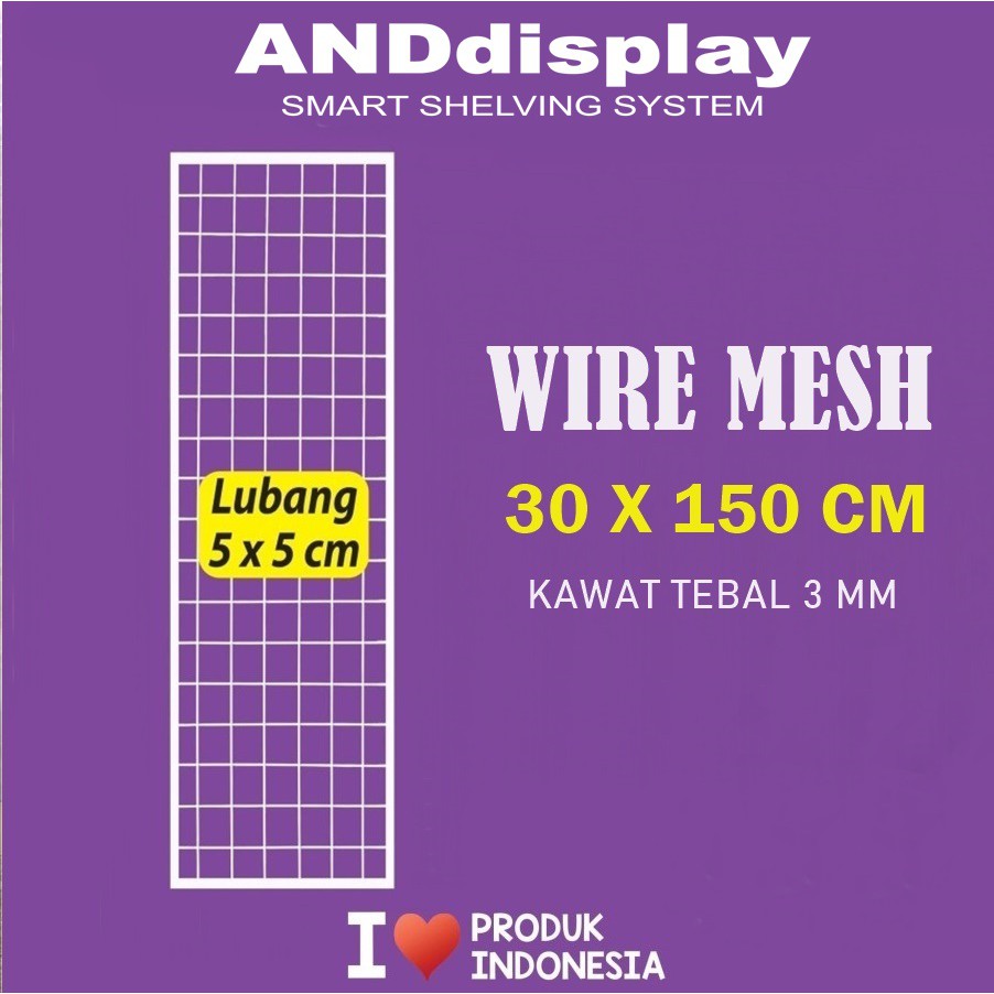 WIRE GRID MESH 30 X 150 CM - KAWAT JARING KOTAK - RAM DINDING BINGKAI