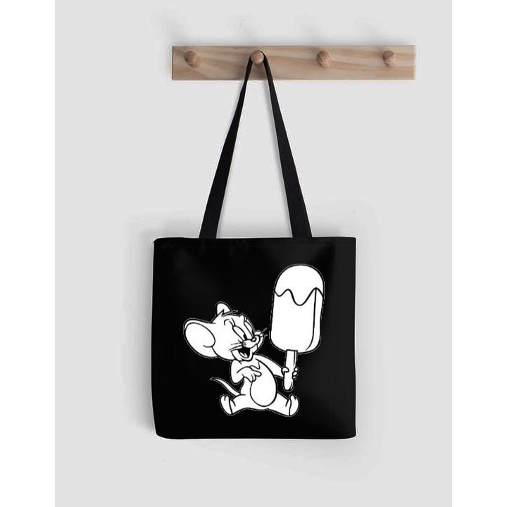 Monsoon - (F) Totebag Tote (PAKAI PEREKAT) Tote bag Cartoon kpop murah wanita custom motif