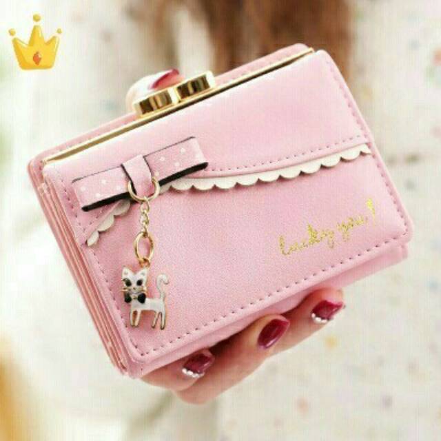 Dompet renda kucing mini /dompet lipat murah