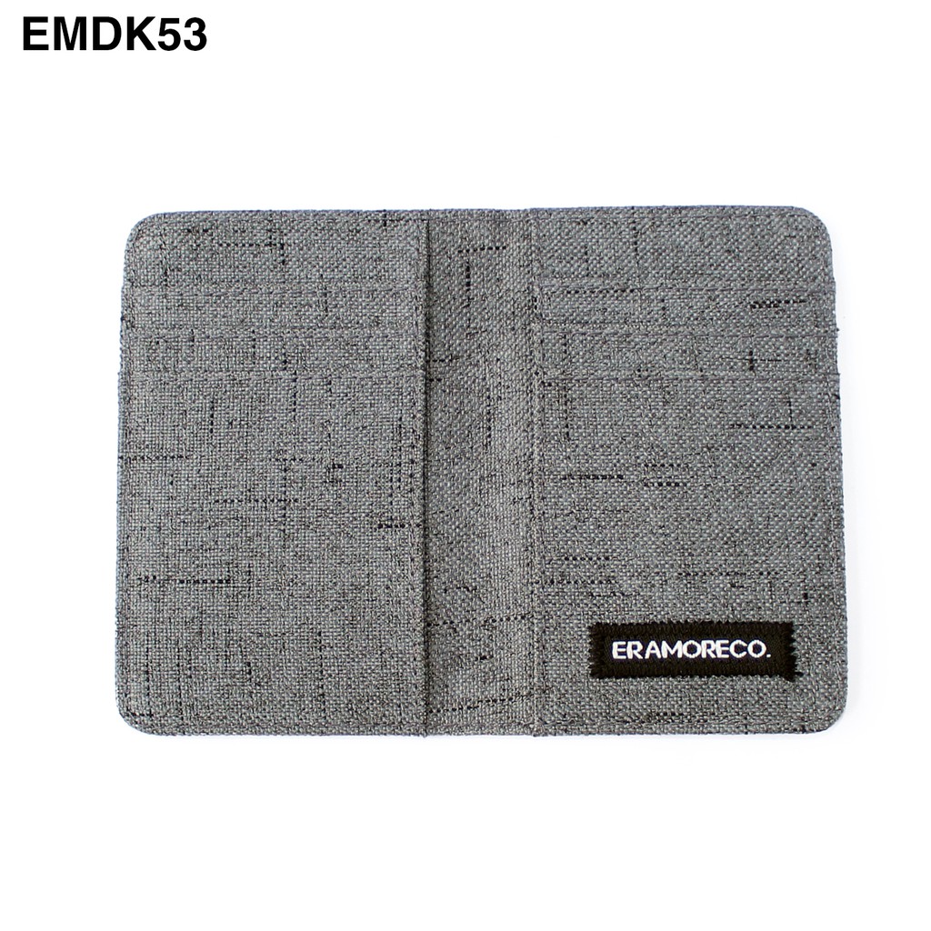 Dompet Kartu Pria Wanita card holder model slim slot vertical abu twotone EMDK53