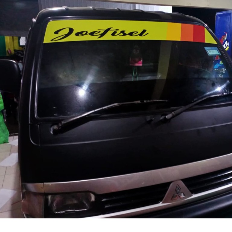 Cuttting stiker/sticker skotlet mobil kaca depan futura L300 Grandmax PICK UP
