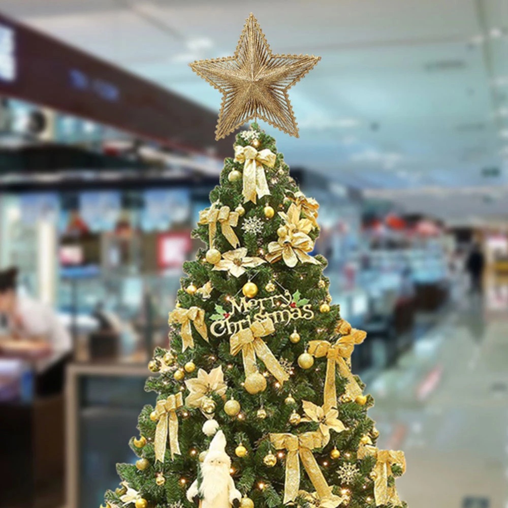 [Christmas Products] Christmas Tree Top Star Christmas Tree Sparkling Topper Decoration
