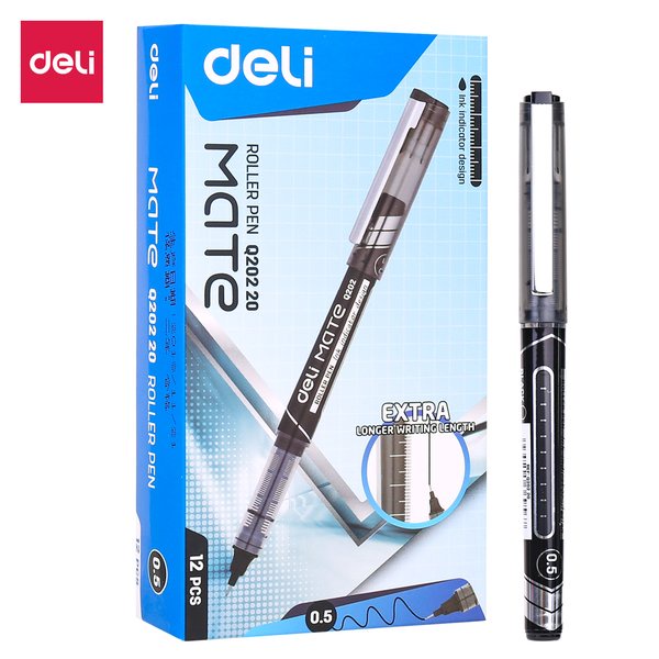 

DELI pulpen / ballpoint / bolpen murah hitam (0.5mm) EQ20220