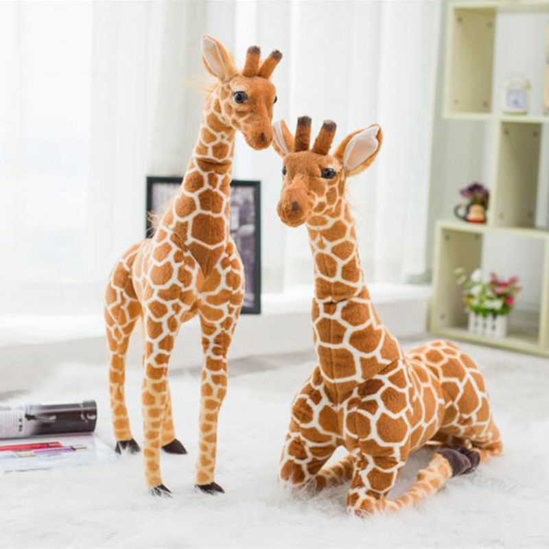 Mary 60/80cm Simulasi Boneka Jerapah Maskot Pesta Hadiah Meja Rumah Stress Fidget Toy
