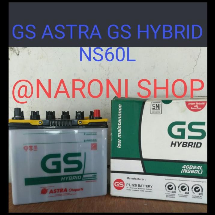 Aki Mobil Nissan Evalia Grand Livina Gs Astra Hybrid Ns60L Aki Basah
