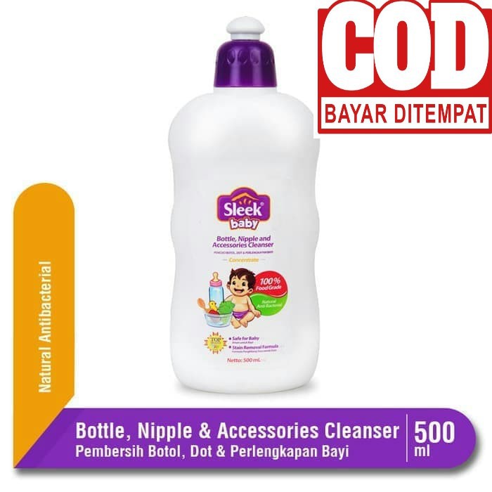Sleek Bottle and Nipple Cleaner Kemasan Botol Ukuran 500ml - Sabun Pembersih Botol Bayi
