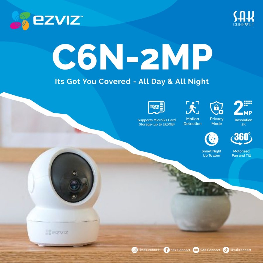 Ezviz C6N-2MP Smart Wifi Pan Tilt Camera 1080p