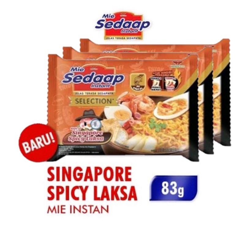 

Mie SEDAAP Selection Spicy Laksa Singapore Mie Sedaap Laksa Singapura Mie Sedap