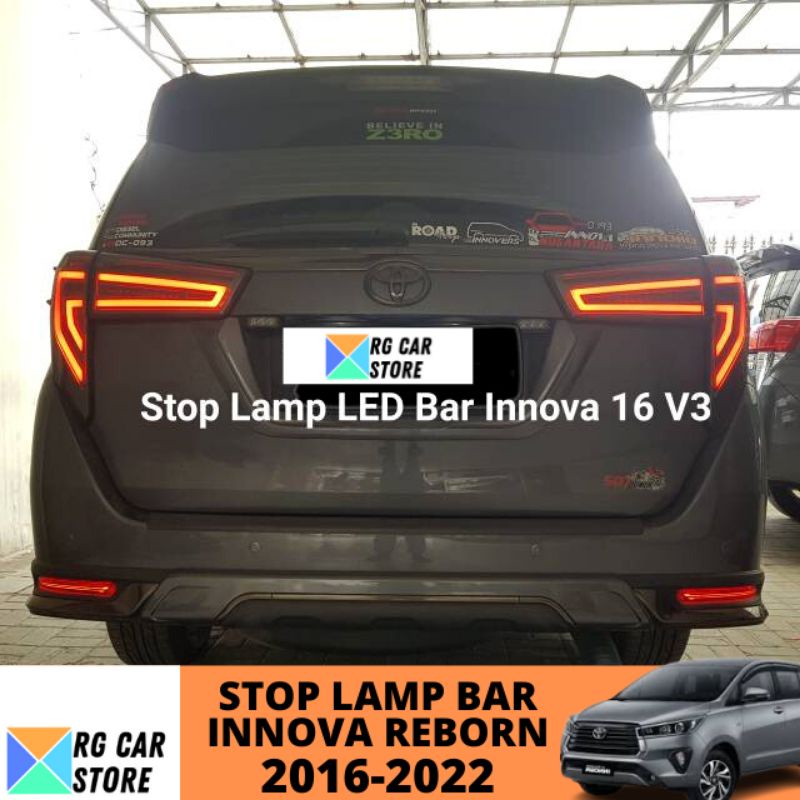 Sonar Stop Lamp Toyota Innova Reborn 2016-2022 On Black Red Clear - Led Sequential