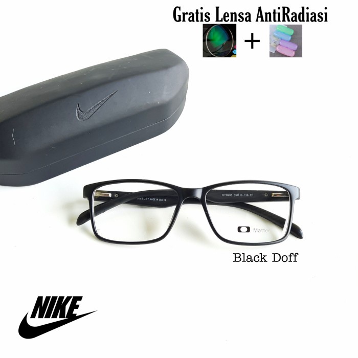 Kacamata Minus Pria - Kacamata Minus Anti Radiasi Frame Pria Nike Sport Elegan Premium