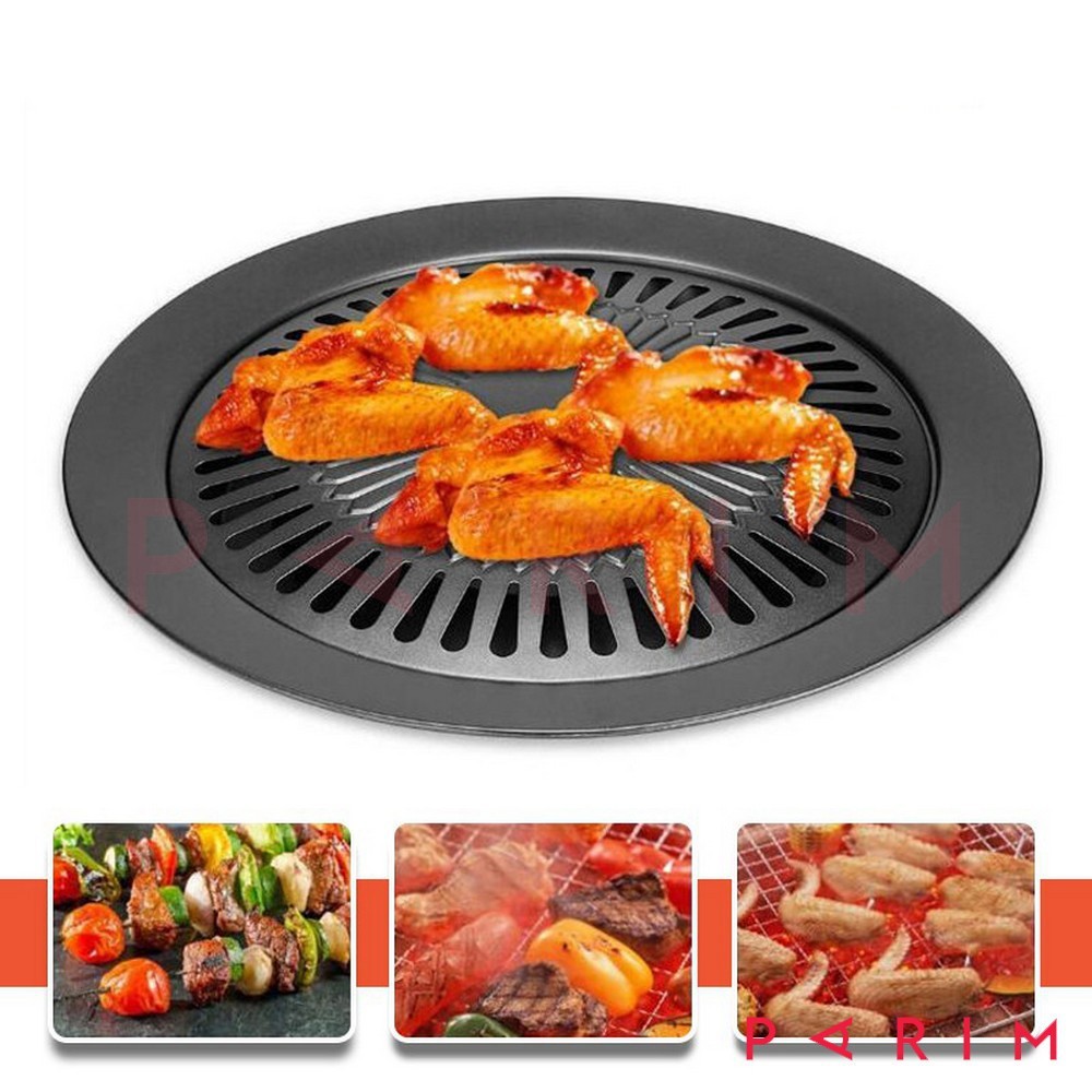 Piring panggang Barberque Grill Pan Alat Pemanggang BBQ Korea Grill Pan Yakiniku YK DESIGN YK-818B