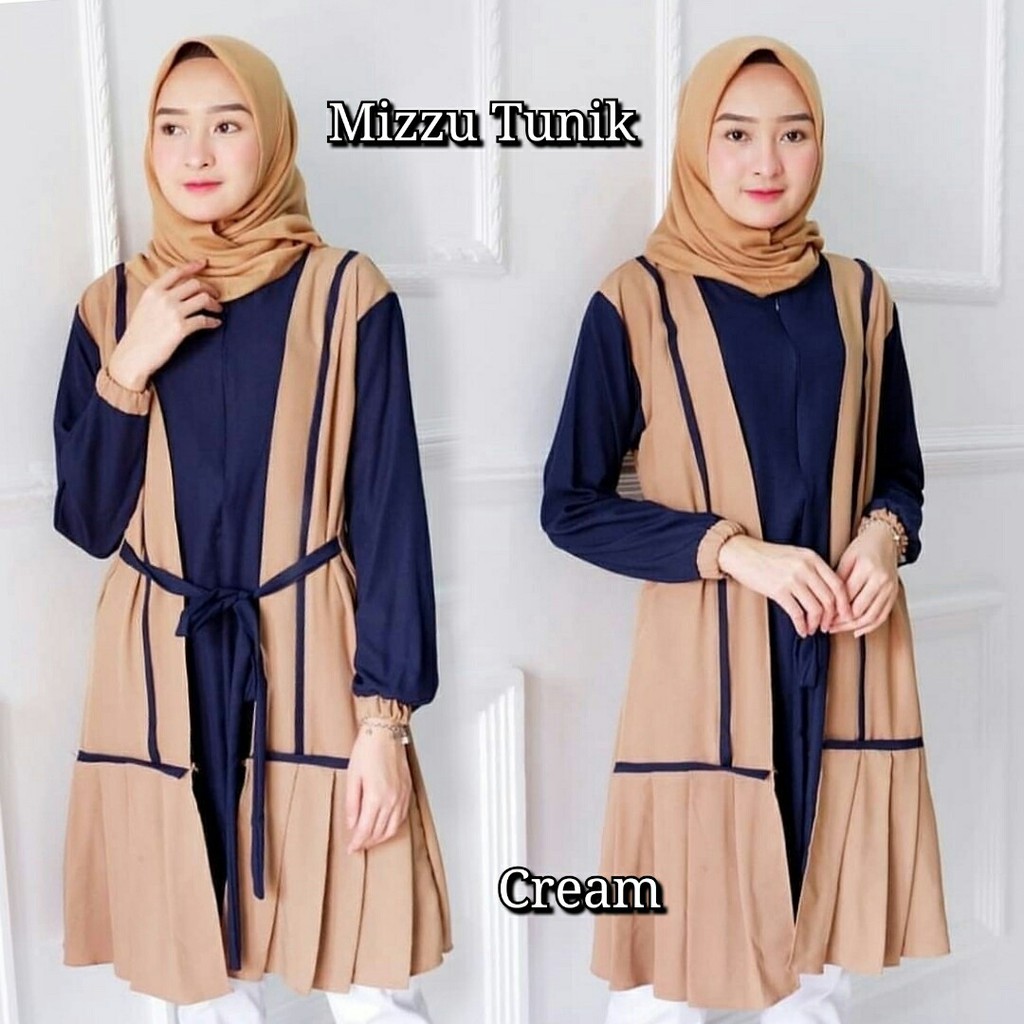 FWG - MIZZU TUNIK / TUNIK WANITA / ATASAN TUNIK WANITA / TUNIK / BAJU WANITA / TUNIK HIJAB